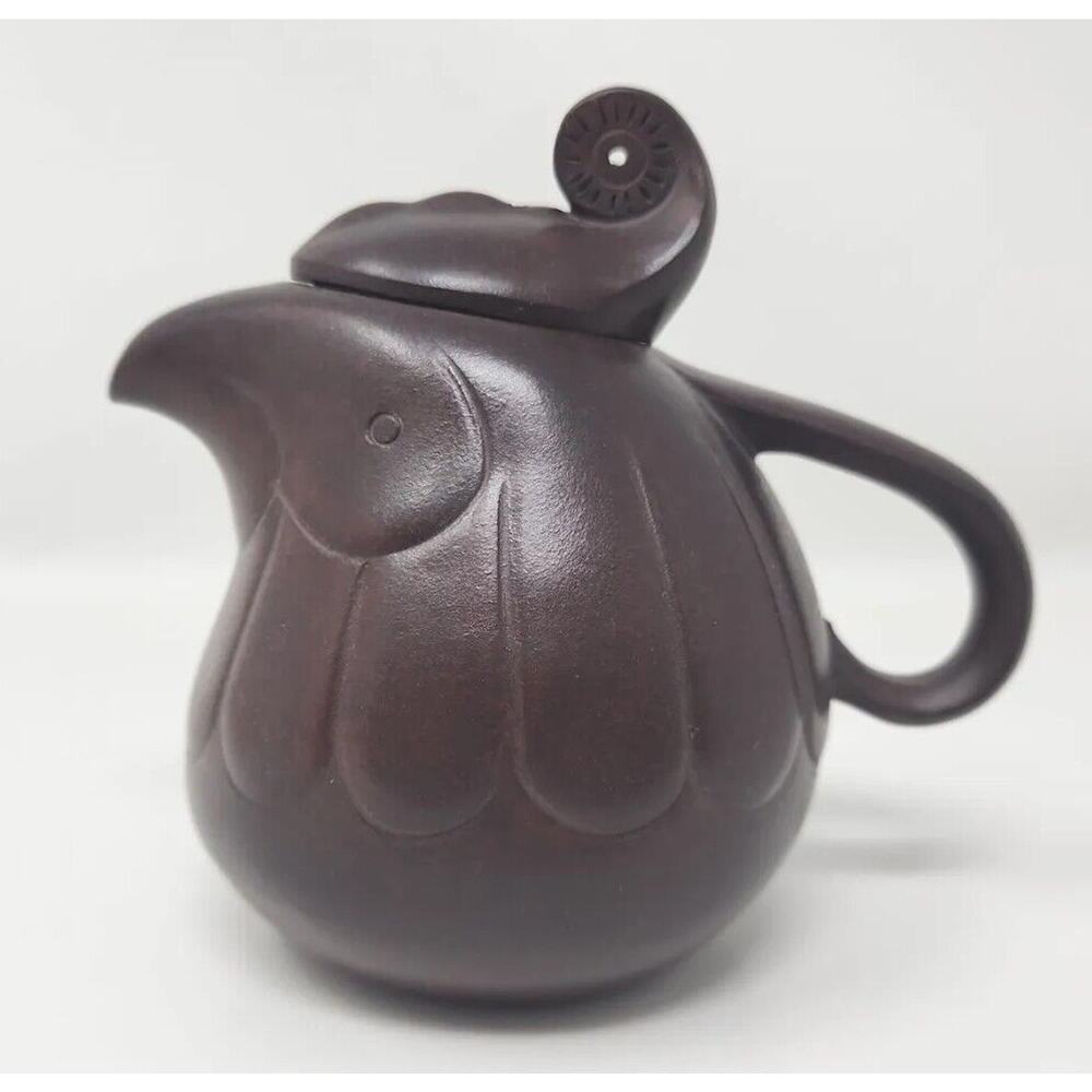 Handmade Rooster Signed Chinese Yixing Clay Sake Teapot Japan U133